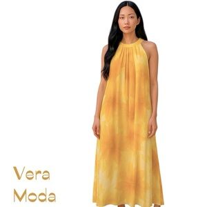 Vero Moda Sunflower Floral Maxi Dress Size M